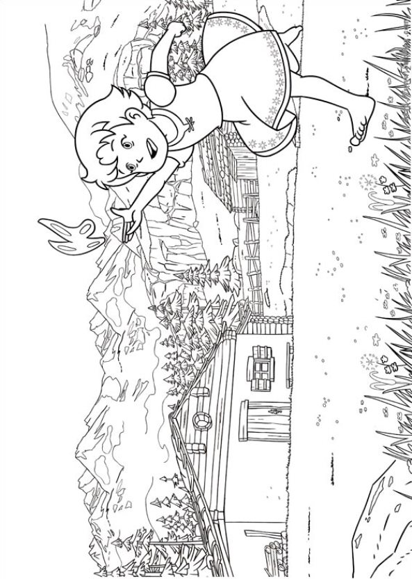 Plansa de colorat cu Heidi 32 26